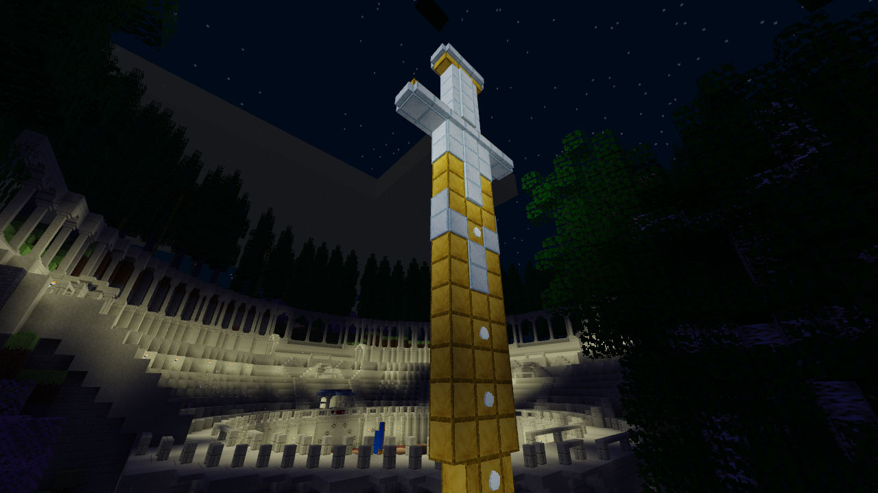 Excalibur by the <a target='_blank' href='https://map.wunderwelt.one/#!/map/0/12/8427/5103'>arena</a> (built by dotti)